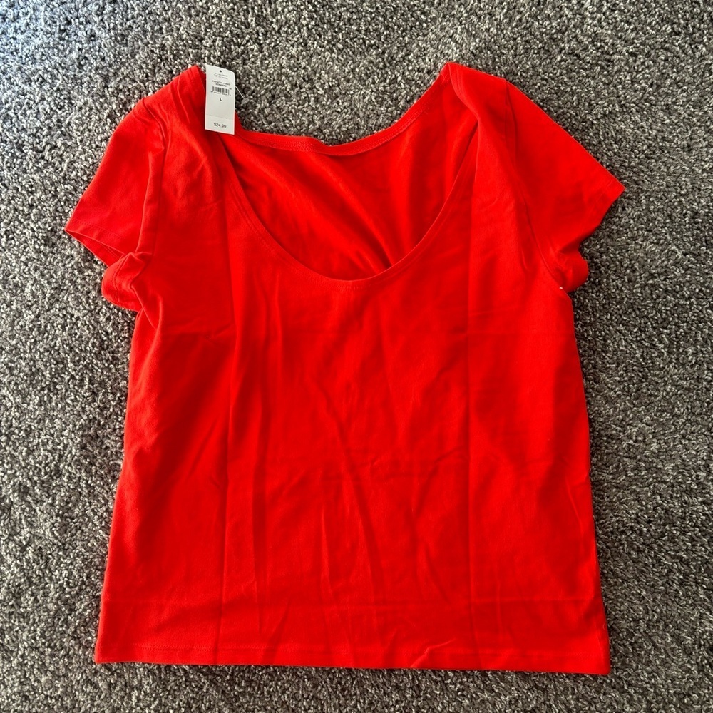 GAP Red/Orange OpenBack Tee - Picture 2 of 3